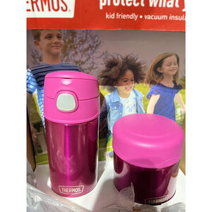Thermos FUNtainer Lunch Set Bottle and Food Jar for Kids BPA Free Dishwasher NEW
